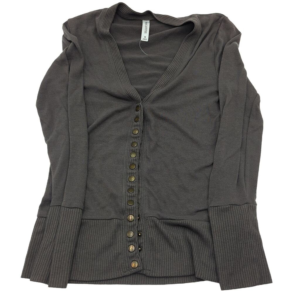 Lenana Outfitters Regular V-neck Button Cardigan, Brown
